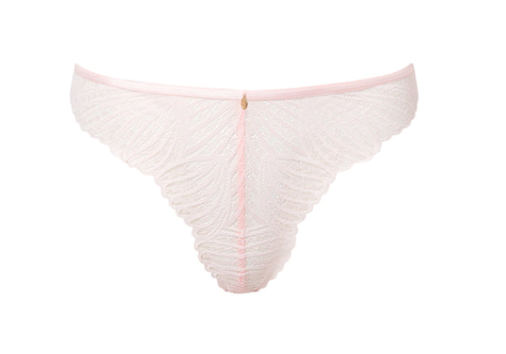 Bluebella Peyton Delicate Lace Thong Pearl Pink Medium